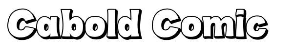 Cabold Comic font preview